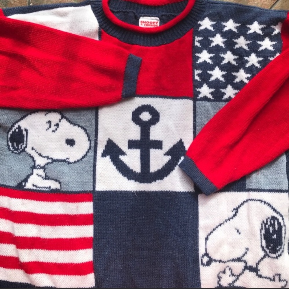 Vintage Snoopy & Friends Sweater - Large